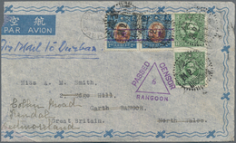 China: 1941. Air Mail Envelope (shortened At Left) Addressed To Wales Bearing China SG 469, 10c Gree - Sonstige & Ohne Zuordnung