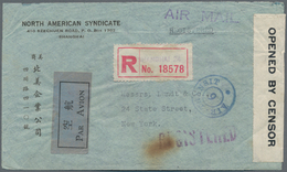 China: 1941. Registered Air Mail Envelope Addressed To New York Bearing China SG 595, $2, Black And - Sonstige & Ohne Zuordnung