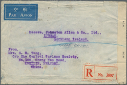 China: 1943/45, Airmail Covers (4): Registered "Kweilin 33.10.2" To Northern Ireland; Resp. Chungkin - Sonstige & Ohne Zuordnung