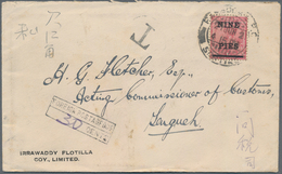 China - Portomarken: 1921. Envelope From The 'lrrawaddy Flotilla Co' Addressed To 'H.G. Fletcher, Ac - Strafport