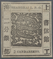 China - Shanghai: 1865, Large Dragon, "Candareens" In The Plural, Non-seriffed Digits, 2 Er Black On - Sonstige & Ohne Zuordnung