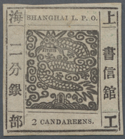 China - Shanghai: 1865, Large Dragon, "Candareens" In The Plural, Non-seriffed Digits, 2 Er Black On - Andere & Zonder Classificatie