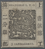 China - Shanghai: 1865, "Candareens." In The Plural, 2 Er Black On Thin Wove Paper, Liv. 28 Pr. 54a, - Autres & Non Classés