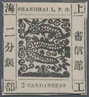 China - Shanghai: 1865, "Candareens." In The Plural, 2 Er Black On Thin Wove Paper, Liv. 40D Pr. 65, - Andere & Zonder Classificatie