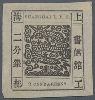 China - Shanghai: 1865, Large Dragon, "Candareens" In The Plural, Non-seriffed Digits, 2 Er Black On - Autres & Non Classés