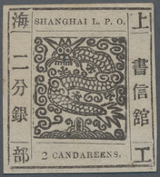 China - Shanghai: 1865, "Candareens." In The Plural, 2 Er Black On Thin Wove Paper, Liv. 28 Pr. 54, - Autres & Non Classés