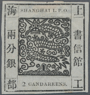 China - Shanghai: 1865, "Candareens." In The Plural, 2 Liang Black On Thin Wove Paper, Liv. 1c Print - Altri & Non Classificati