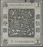 China - Shanghai: 1865, "Candareens." In The Plural, 2 Liang Black On Thin Wove Paper, Liv. 1e Pr. 1 - Sonstige & Ohne Zuordnung