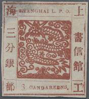 China - Shanghai: 1865, "Candareens." In The Plural, 3 Cands. Red-brown On Thin Wove Paper, Liv. 20 - Sonstige & Ohne Zuordnung