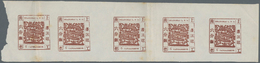 China - Shanghai: 1866, Large Dragon, "Candareens" In The Plural, Non-seriffed Digits, 6 Ca. Red-bro - Sonstige & Ohne Zuordnung