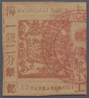 China - Shanghai: 1865, "Candareens." In The Plural, With Roman "I" Numeral, 12 Cands. Terra-cotta B - Sonstige & Ohne Zuordnung