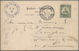 China - Shanghai: 1902/05, Germany And Kiautschou, Ppc (3), From Kiautschou (1) And Germany (2) To S - Sonstige & Ohne Zuordnung