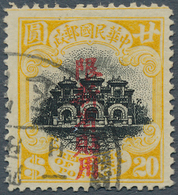 China - Provinzausgaben - Sinkiang (1915/45): 1917, Type II Surcharge, $20 Used, One Pulled Perf., O - Sinkiang 1915-49