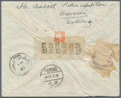 China - Provinzausgaben - Sinkiang (1915/45): 1928, 1 C. (2), 30 C. Tied "TIHWA (URUMTSI" To Registe - Xinjiang 1915-49