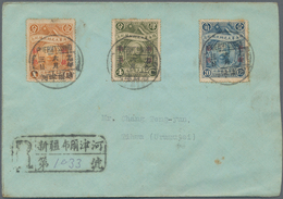 China - Provinzausgaben - Sinkiang (1915/45): 1928, Marshall Chang 1 C., 4 C. And 10 C. Ea. Tied Bil - Sinkiang 1915-49