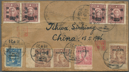 China - Provinzausgaben - Sinkiang (1915/45): 1943, $40 Bottom Margin Copy, $100 Brown Imperf. (3, I - Xinjiang 1915-49