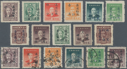 China - Ausgaben Der Provinzen (1949): Yunnan, 1949, "half Value" Silver Yuan Surcharge Set Of 7 Plu - Sonstige & Ohne Zuordnung