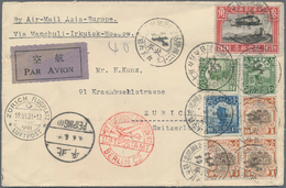 China - Flugpost: 1931, Air Mail 30 C., Hall Of Classics $1 (3) Etc. $3.92 Air Mail Frank Tied "Peip - Altri & Non Classificati