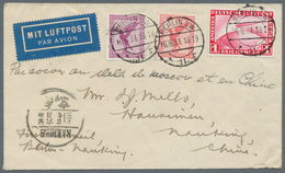 China - Flugpost: 1931, FFC Eurasia Germany-China Via Siberia, Total 1.25 RM Tied "BERLIN SW 16.6.31 - Sonstige & Ohne Zuordnung