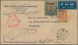 China - Flugpost: 1939 Nov. 2, FFC CNAC Burma-Chungking On Official CNAC Envelope (company Logo On B - Altri & Non Classificati