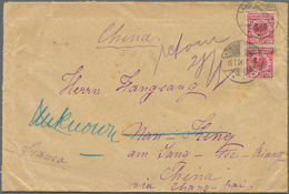 China - Incoming Mail: 1900, Germany, Double Weight Cover "KÖNIGSLUTTER 15.7.00" Via Shanghai To "NA - Other & Unclassified