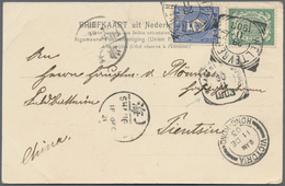 China - Incoming Mail: Netherlands Indies (Indonesia), 1902/03, Two Ppc (a. O. Batik Production) W. - Sonstige & Ohne Zuordnung