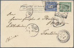 China - Incoming Mail: Netherlands Indies (Indonesia), 1902/03, Two Ppc (a. O. Batik Production) W. - Andere & Zonder Classificatie