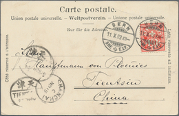 China - Incoming Mail: 1903, Switzerland, 10 C. Tied "BERN 11.X.03" To Ppc (Mt. Jungfrau Railway Pan - Autres & Non Classés