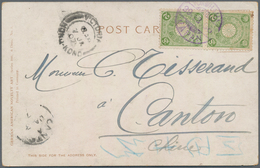 China - Incoming Mail: 1907, Japan, 2 S. Green (2) Tied "YOKOHAMA 29.12.06" To Canton, Transit HK, A - Sonstige & Ohne Zuordnung