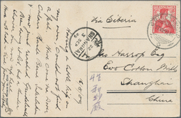 China - Incoming Mail: 1909, Switzerland, 10 C. Tied "GRINDELWALD 17.VIII.09" To Ppc (Interlaken And - Andere & Zonder Classificatie