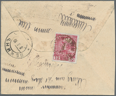 China - Incoming Mail: 1910, Austria: 10 H Rose Franz-Josef, Underpaid Single Franking On Cover From - Autres & Non Classés