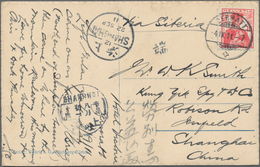 China - Incoming Mail: 1911, Switzerland, 10 C. Tied "ZERMATT 4.IX.11" To Ppc (Visp And Matterhorn) - Andere & Zonder Classificatie