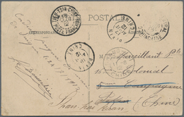 China - Incoming Mail: 1912, Postcard Sent From Saigon Originally To Peking Via Shanghai, Here Redir - Autres & Non Classés