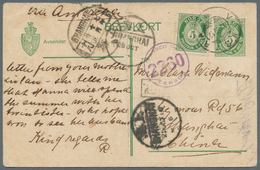 China - Incoming Mail: 1918, Norway, Incoming Mail Postal Stationery Card From Vinstra Via America W - Sonstige & Ohne Zuordnung