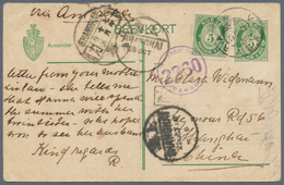 China - Incoming Mail: 1918, Norway, Incoming Mail Postal Stationery Card From Vinstra Via America W - Andere & Zonder Classificatie