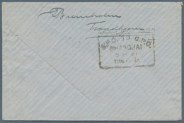 China - Incoming Mail: 1921, Norway, 40 K. Tied Trondheim To Cover To Shanghai With On Reverse "BPO - Autres & Non Classés