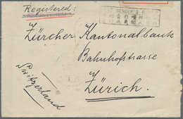 China - Incoming Mail: 1929, Boxed Bilingual "AT SENDER'S RISK" (Manchuria Railway Route Insecure Du - Sonstige & Ohne Zuordnung