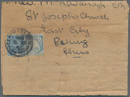 China - Incoming Mail: 1942. News Band Wrapper Addressed To Peking, China Bearing Lreland SG 116, 3d - Sonstige & Ohne Zuordnung