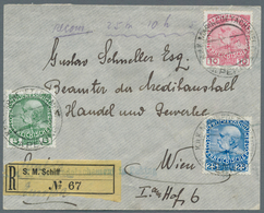 China - Fremde Postanstalten / Foreign Offices: 1910, Austrian P.O.China, 5 H Green, 10 H Rose-carmi - Sonstige & Ohne Zuordnung