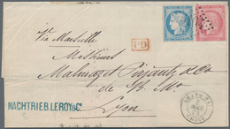 China - Fremde Postanstalten / Foreign Offices: 1873, French Offices. Folded Letter Showing 'Nachtri - Other & Unclassified