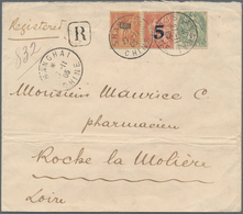 China - Fremde Postanstalten / Foreign Offices: 1905, French Offices. Registered Envelope (creased) - Altri & Non Classificati