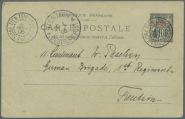 China - Fremde Postanstalten / Foreign Offices: 1906. French Postal Stationery Card 10c Black Cancel - Autres & Non Classés