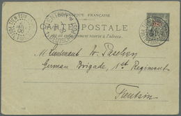 China - Fremde Postanstalten / Foreign Offices: 1906. French Postal Stationery Card 10c Black Cancel - Andere & Zonder Classificatie