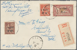 China - Fremde Postanstalten / Foreign Offices: 1912/22, Two Registered Covers Used Foreign: $1.74 T - Sonstige & Ohne Zuordnung