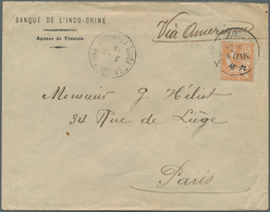 China - Fremde Postanstalten / Foreign Offices: French Offices, 1919. Envelope (creased) Addressed T - Autres & Non Classés
