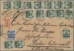 China - Fremde Postanstalten / Foreign Offices: Germany, 1907, 2 C./5 Pf. (15 Inc. Strip-5) And 10 C - Other & Unclassified