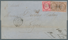 China - Besonderheiten: 1873 (FRENCH POST OFFICES IN SHANGHAI). Envelope Written From 'Lacroix Cousi - Autres & Non Classés