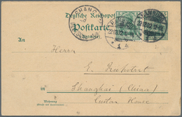 China - Besonderheiten: Incoming Mail, Germany, 1902, Reply Card German Offices 5 Pf. Uprated German - Andere & Zonder Classificatie