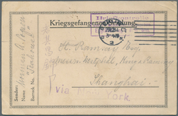 China - Besonderheiten: 1914. British Civil Prisoner Of War 'Kriegsgefangenen -Sendung' Card Written - Other & Unclassified