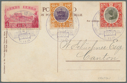 China - Besonderheiten: 1915, Japan Coronation Issues 1 1/2 S., 3 S., 4 S. Each Tied "CANTON I.J.P.O - Other & Unclassified